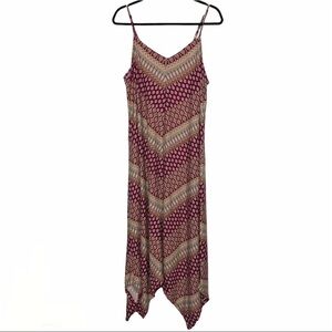 Maurice’s maxi Dress Sleeveless Adjustable straps Handkerchief hem size 0X